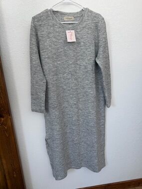 Heather Gray Knit Sweater Dress